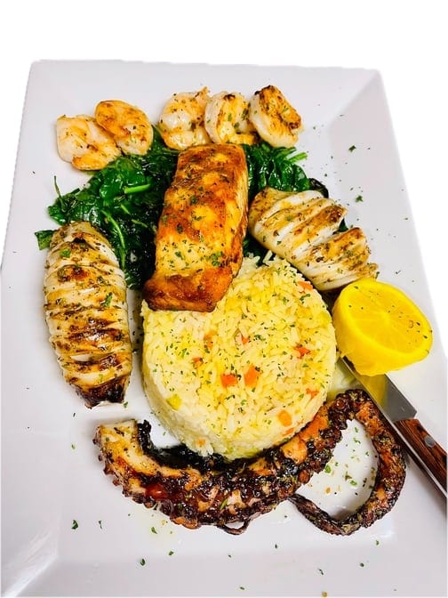 Grilled Seafood Entree.