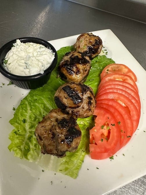 Seasoned Grilled Meatballs.