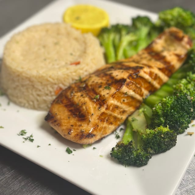 Grilled Salmon Entree.
