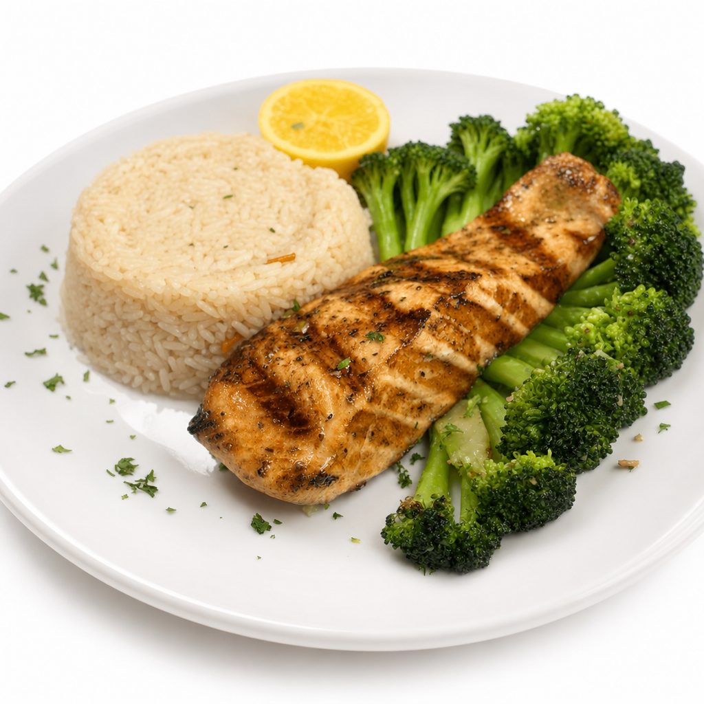 Grilled Salmon Entree.