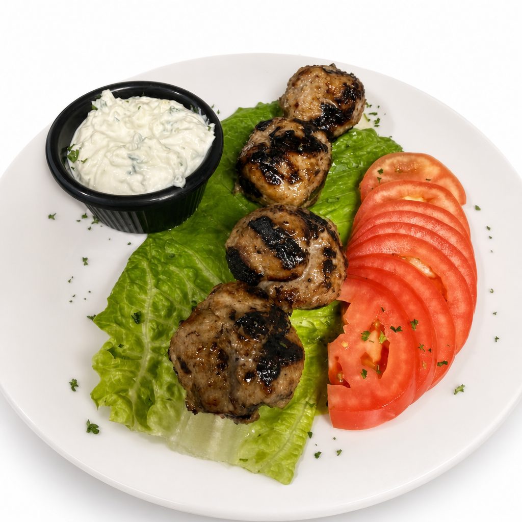 Seasoned Grilled Meatballs.