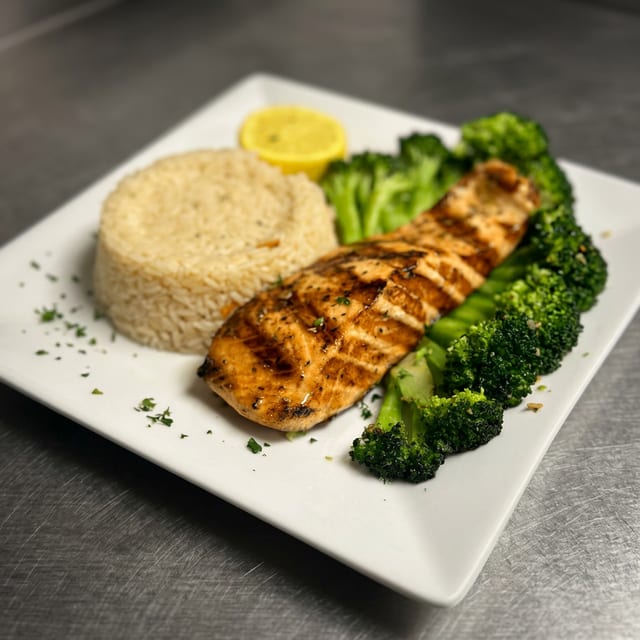 Grilled Salmon Entree.