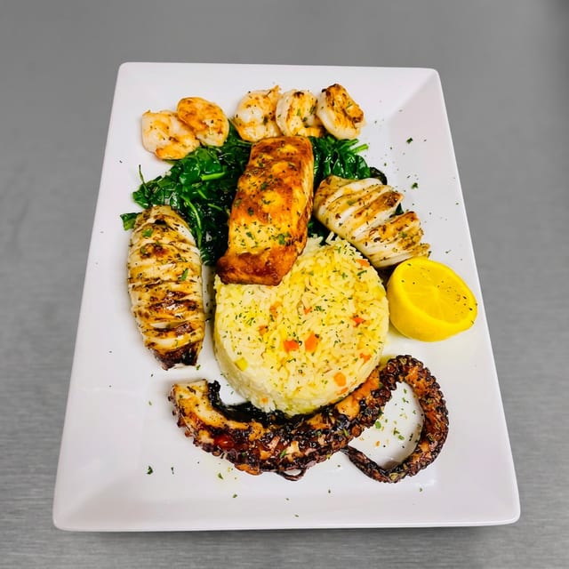 Grilled Seafood Entree.